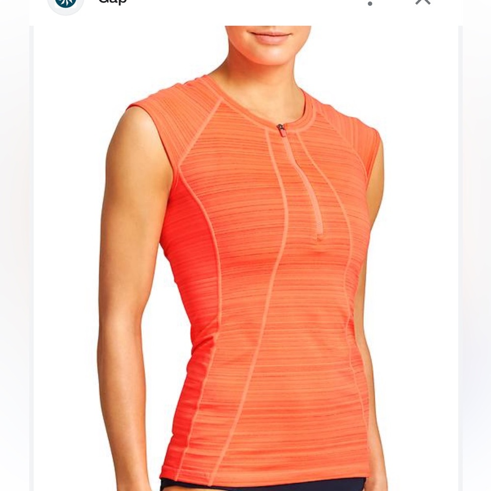Athleta pacifica tank upf , Front Zip, Back Pocket Sz.L